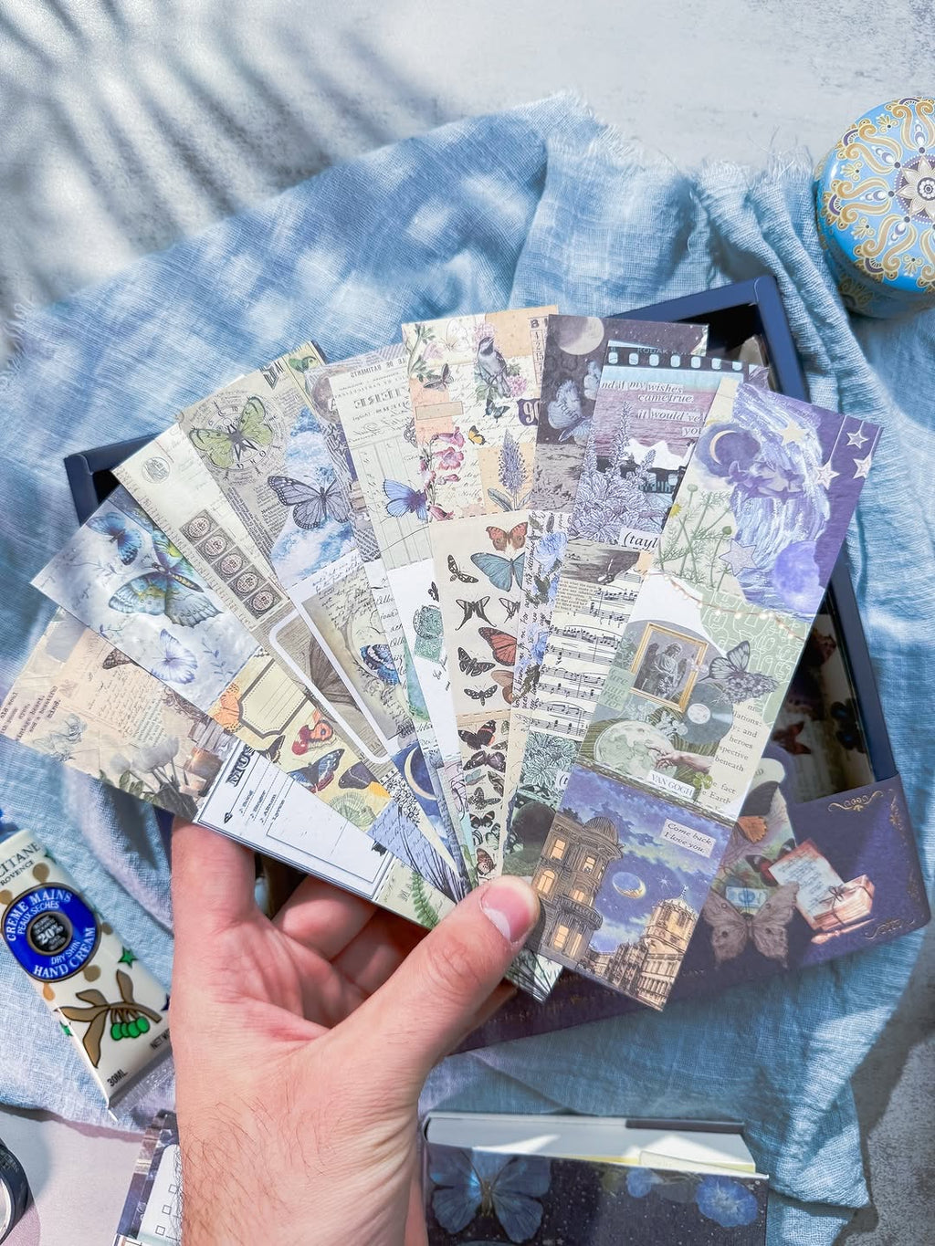 صندوق الجورنال الشامل فراشة ازرق