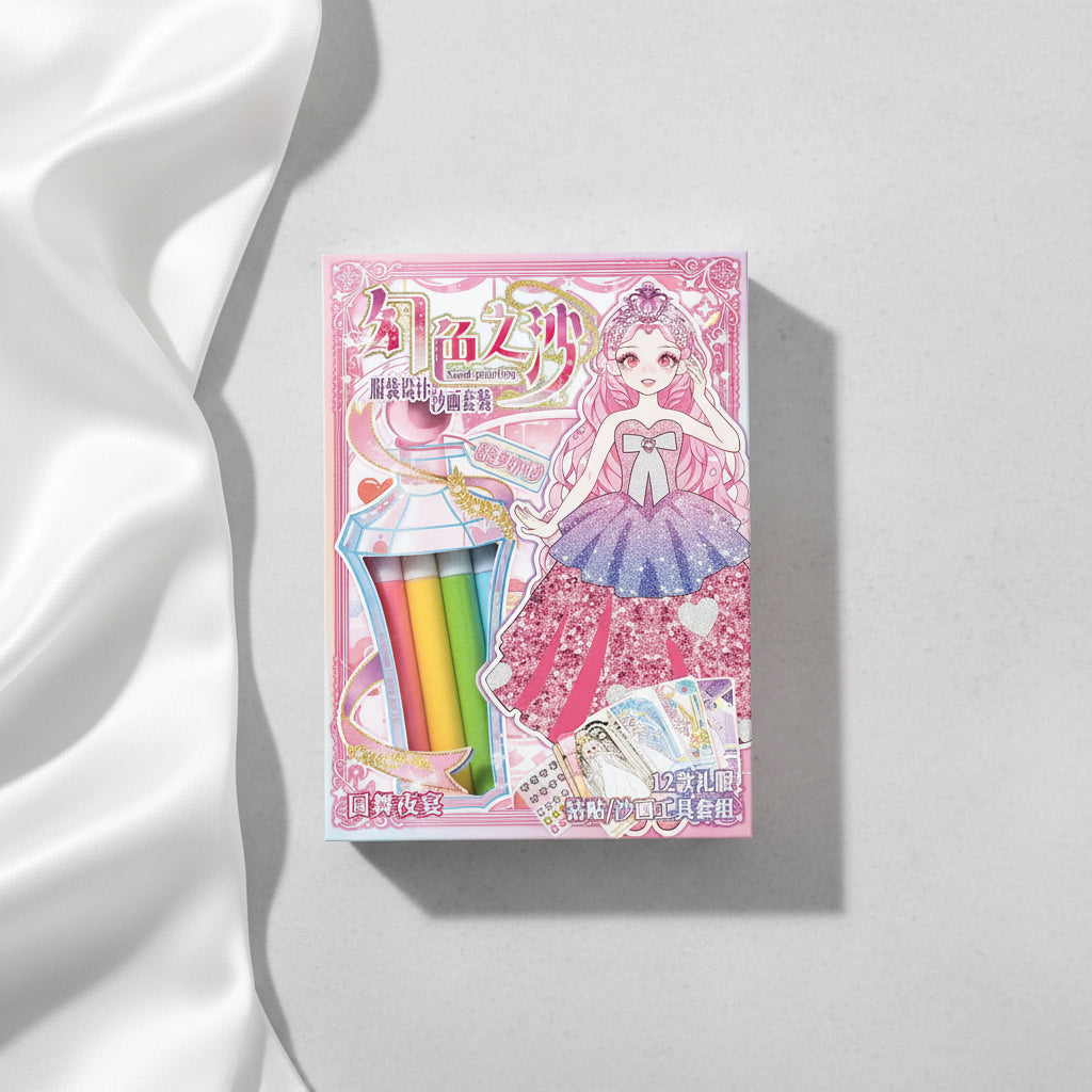 فن التزيين بالرمل Fashion pink