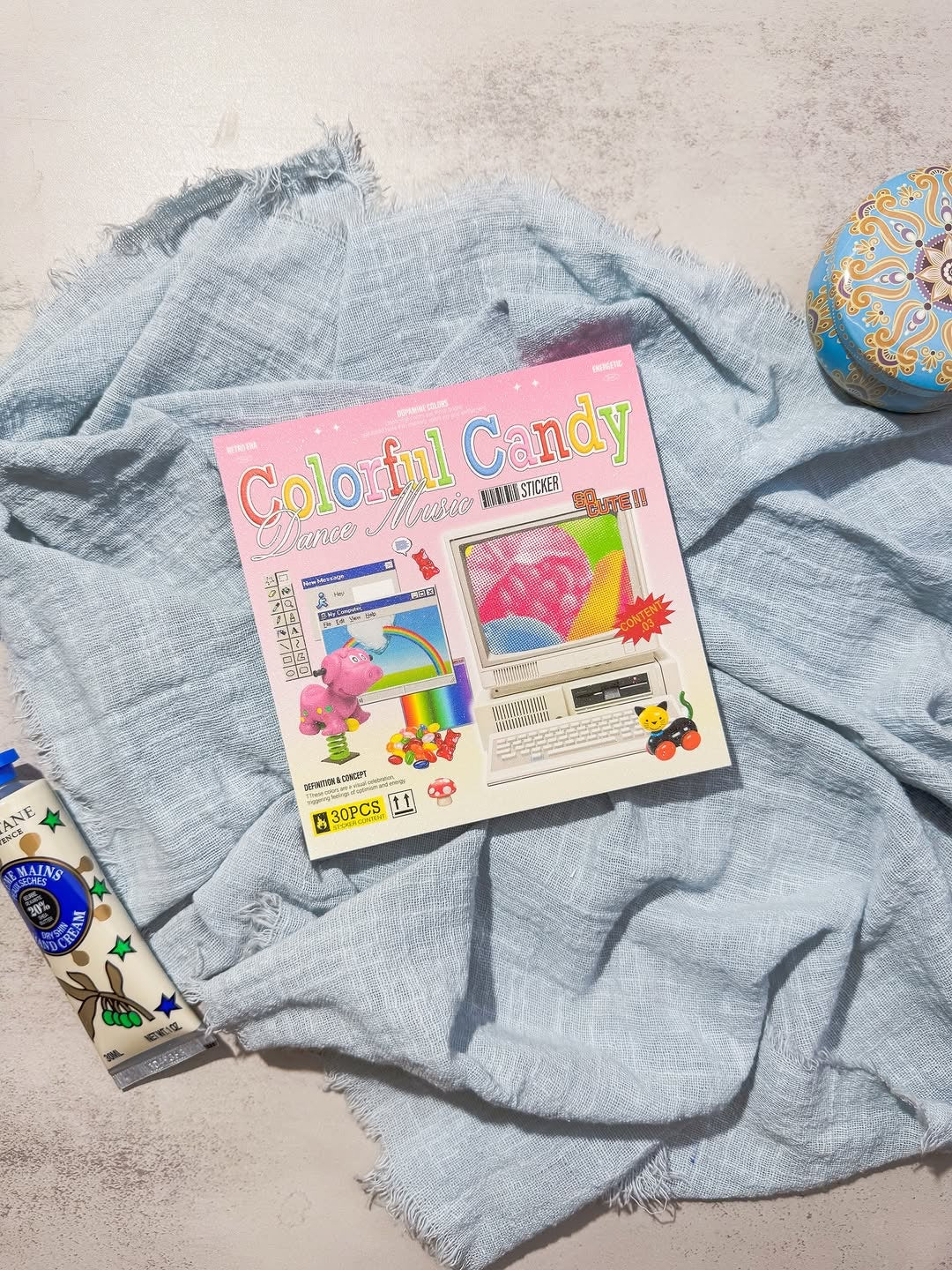 مجلة الملصقات الصغيرة نسخة colorful candy