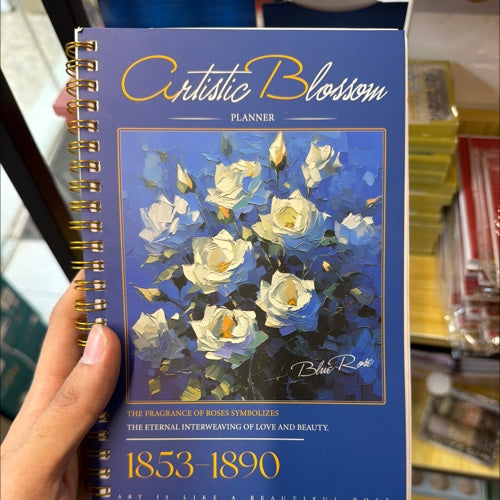 دفتر planner artistic blossom blue