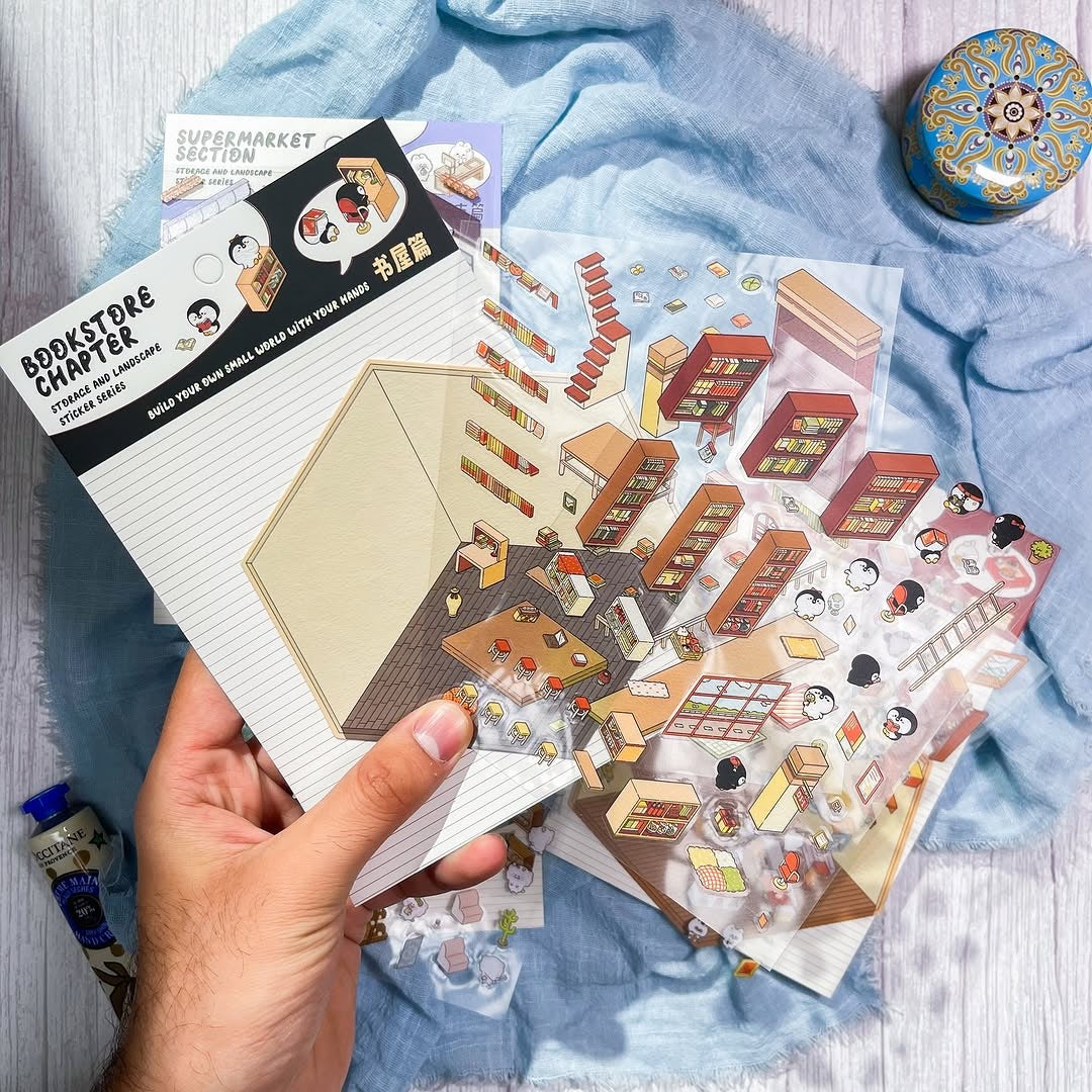 ملصقات التركيب الصغيرة bookstore chapter