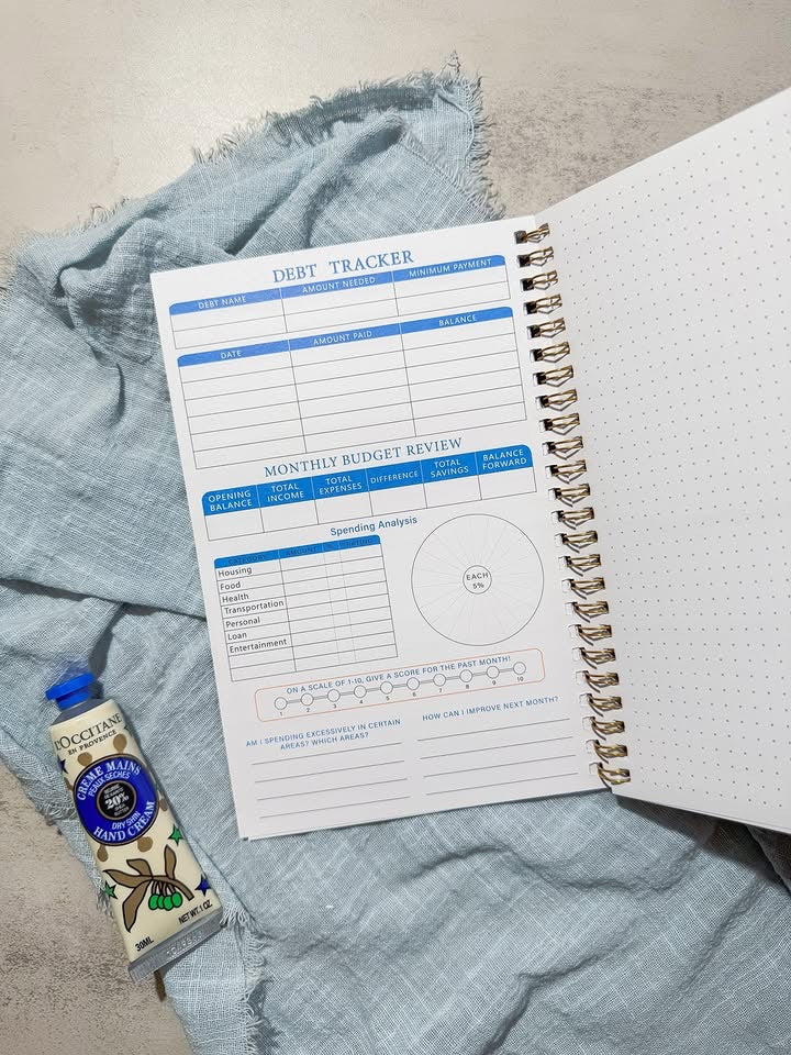 دفتر planner artistic blossom blue