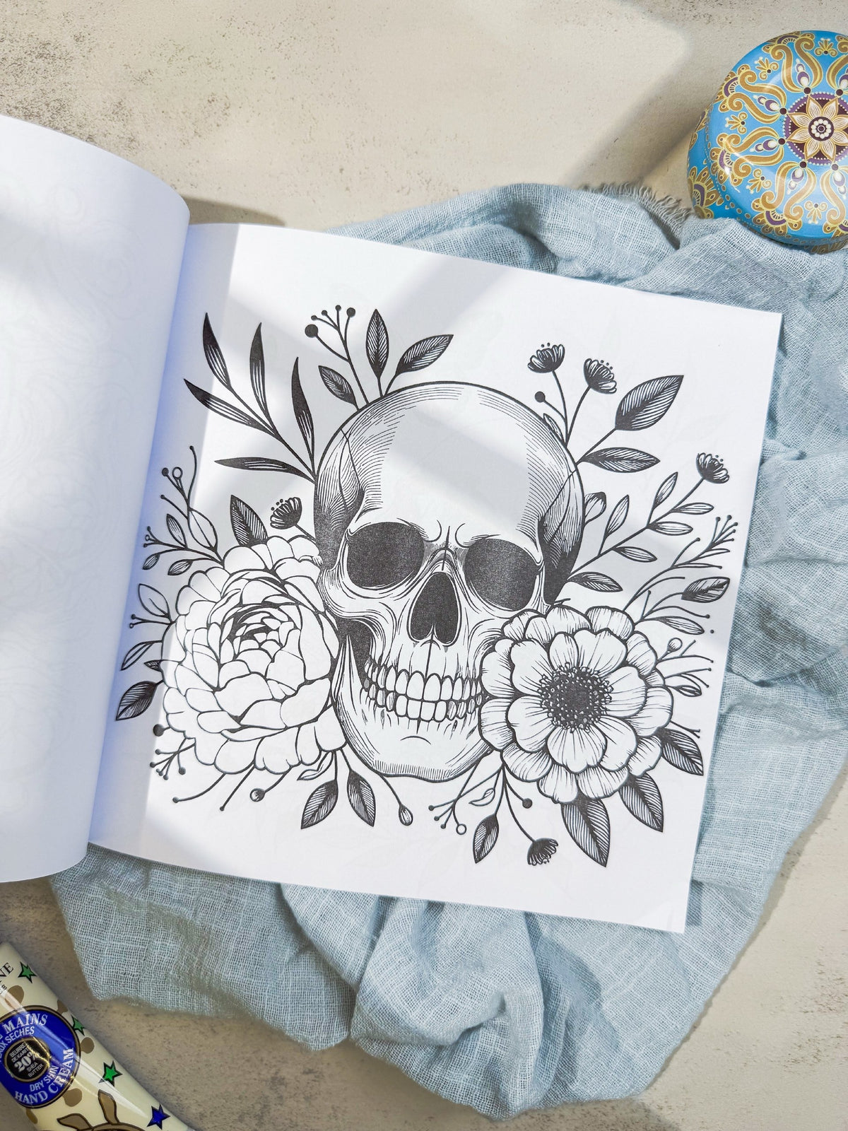 دفتر تلوين skull pattern