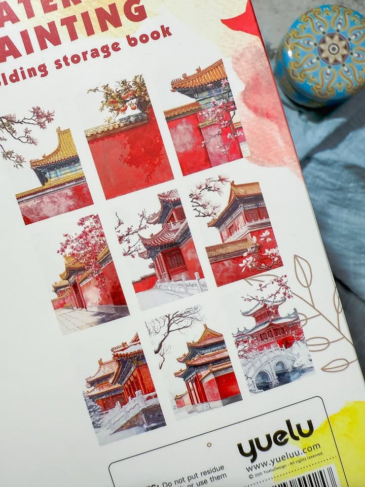 Watercoloring painting the imperial palace