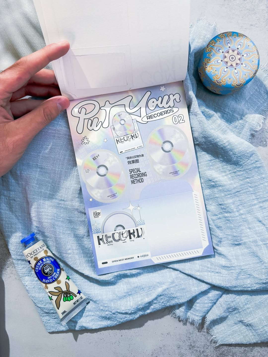 Diy note paper blue