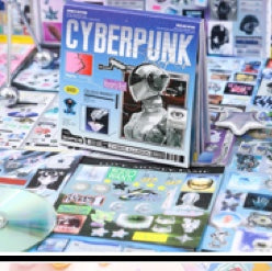 مجلة الملصقات الصغيرة نسخة cyberpunk