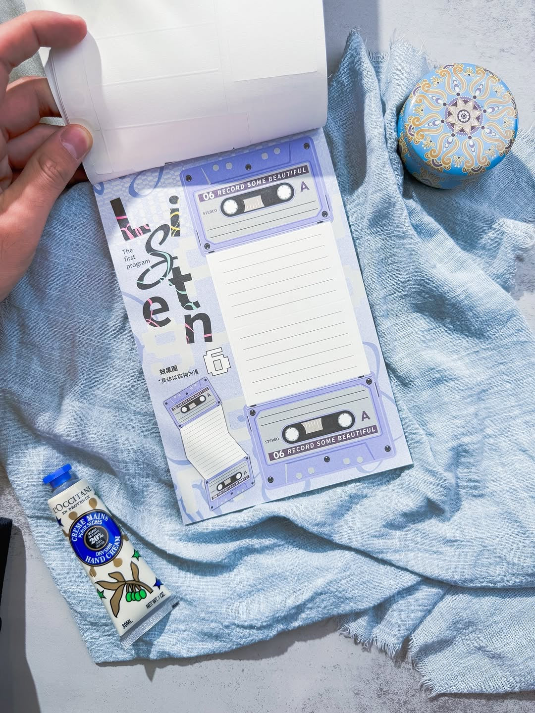 Diy note paper blue