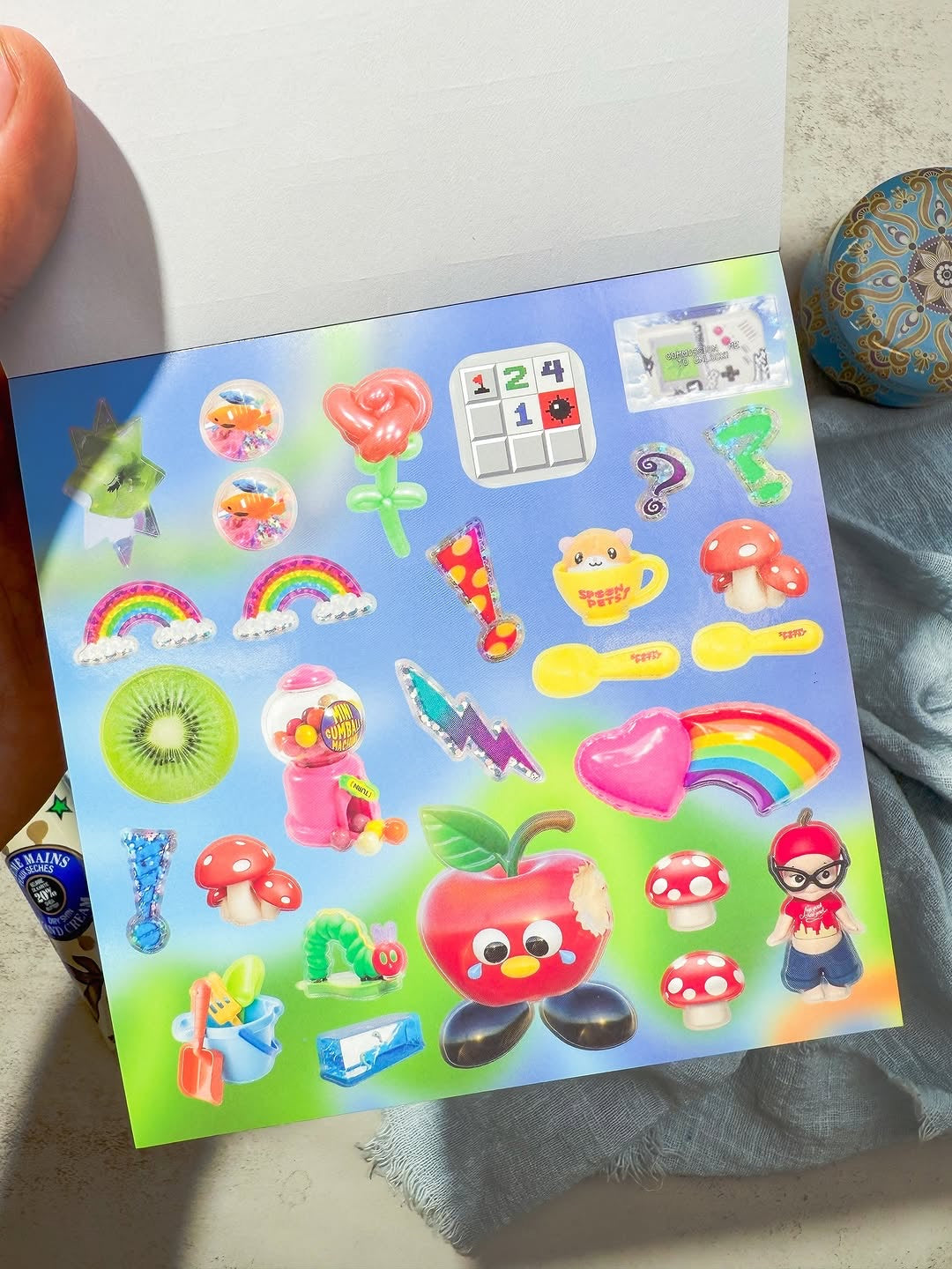 مجلة الملصقات الصغيرة نسخة colorful candy