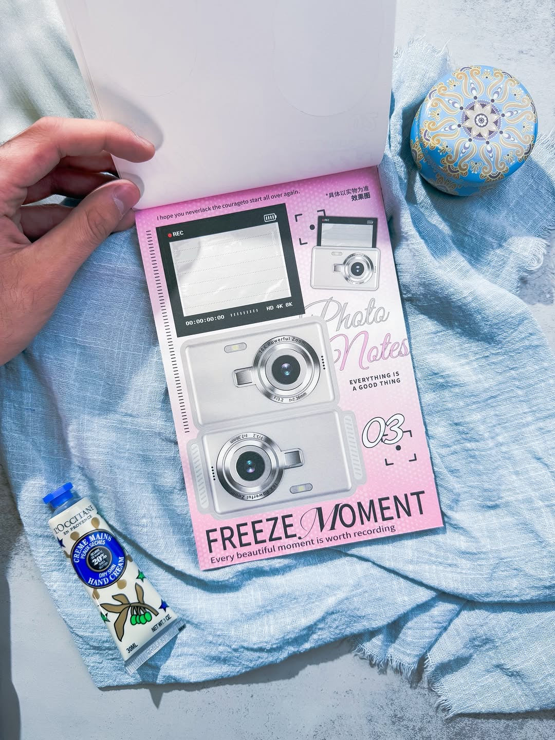 Diy note paper blue