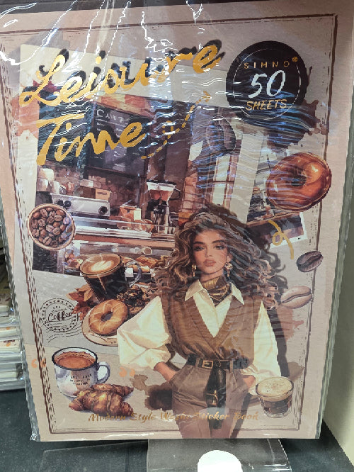 Leisure time مجلة الملصقات الكبيرة