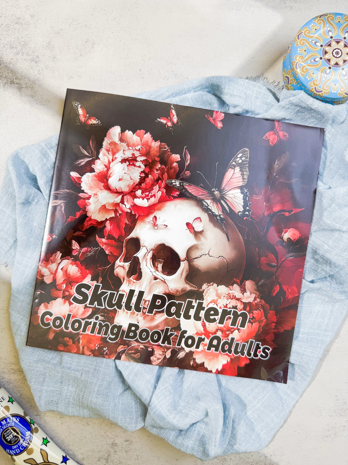 دفتر تلوين skull pattern