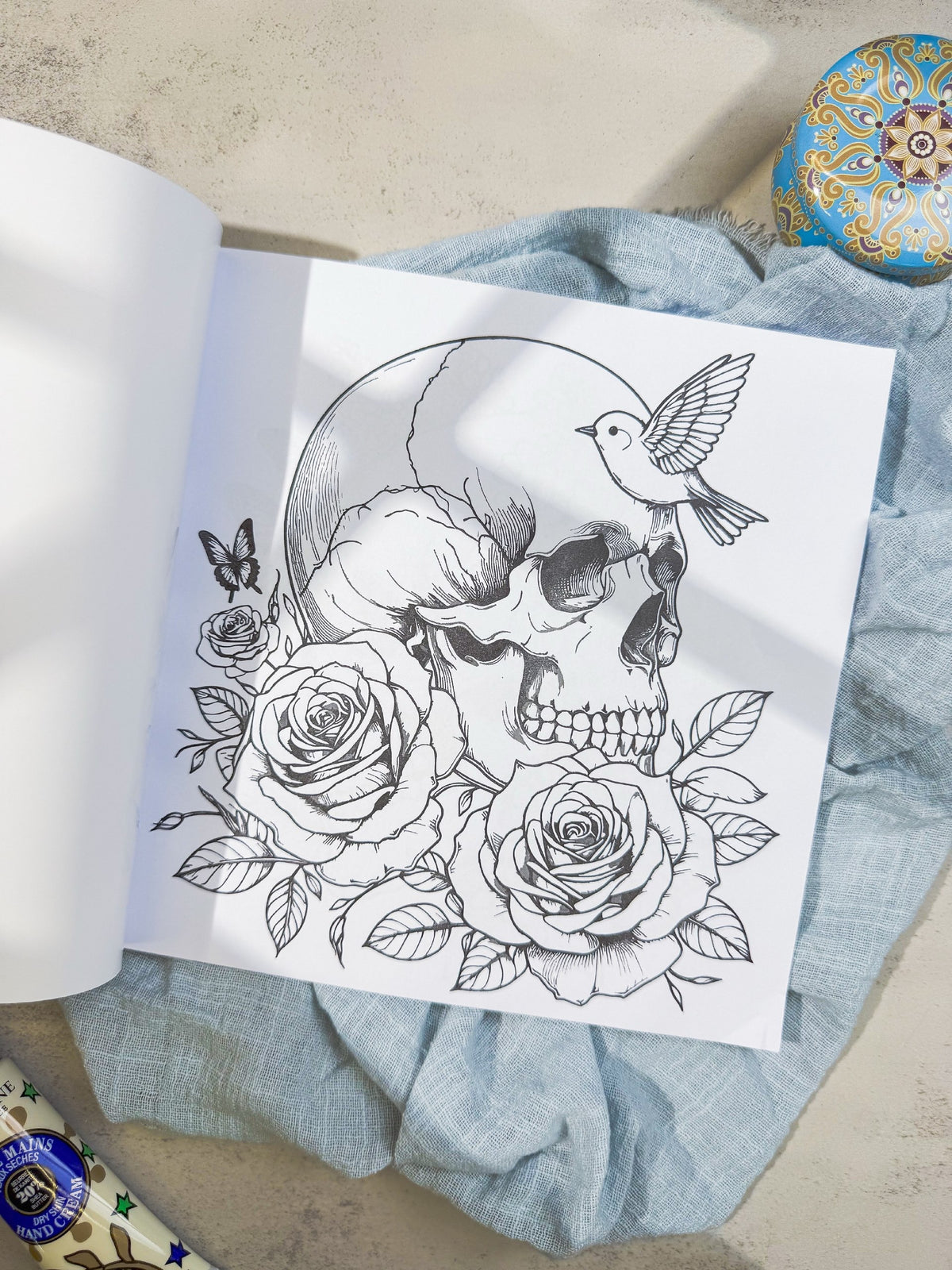 دفتر تلوين skull pattern