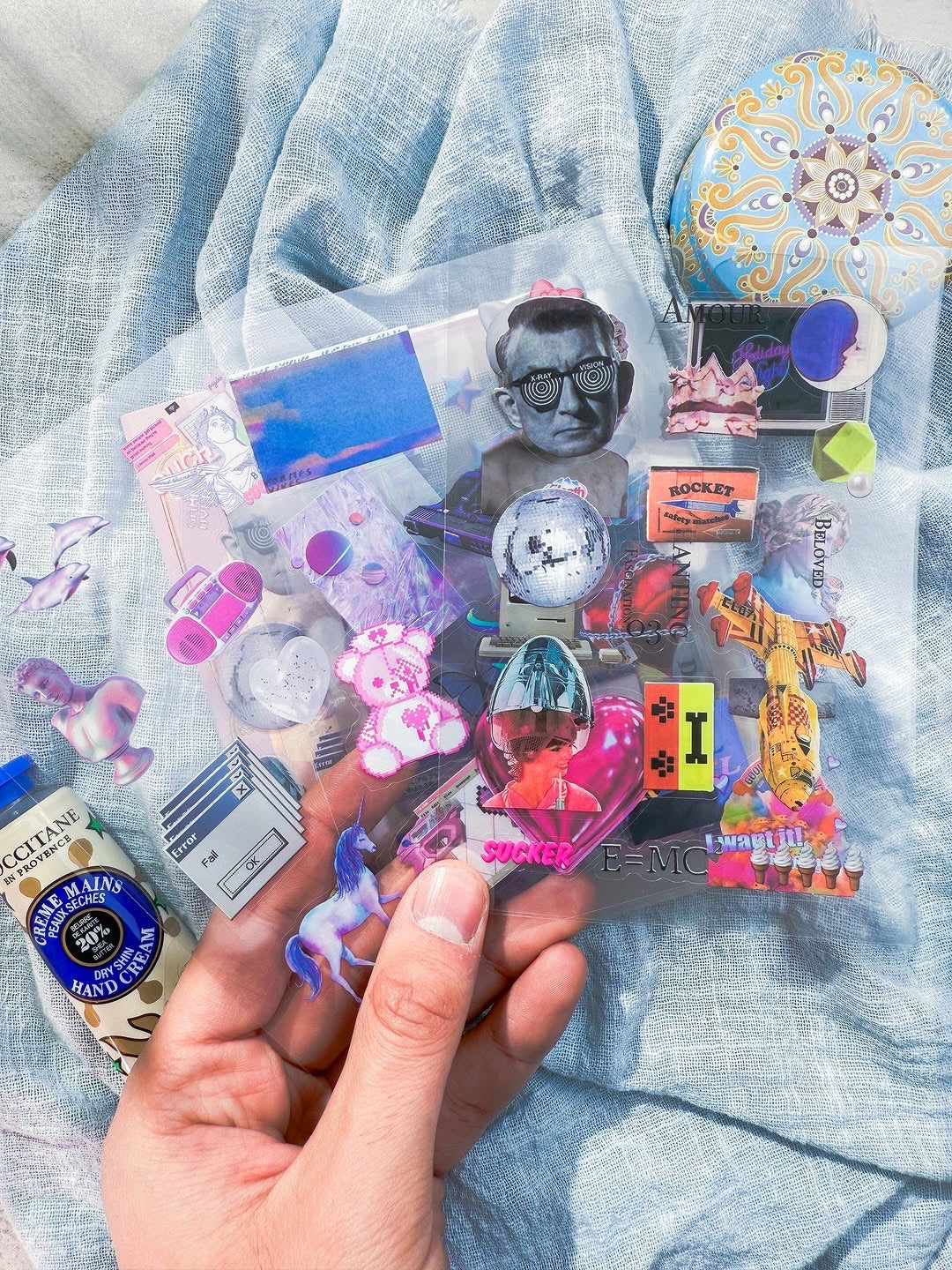 دفتر ملصقات Iridescent بنفسجي