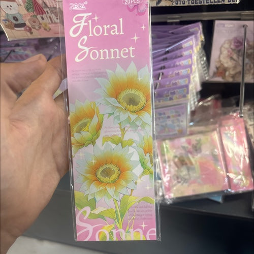 مجلة الملصقات الصغيرة floral sonnet