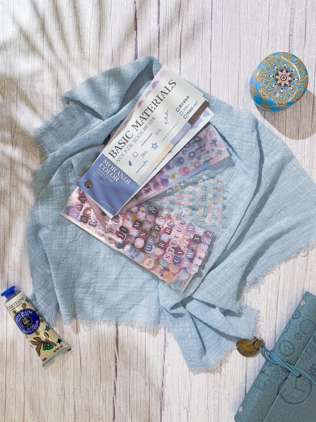 دفتر ملصقات basic material blue