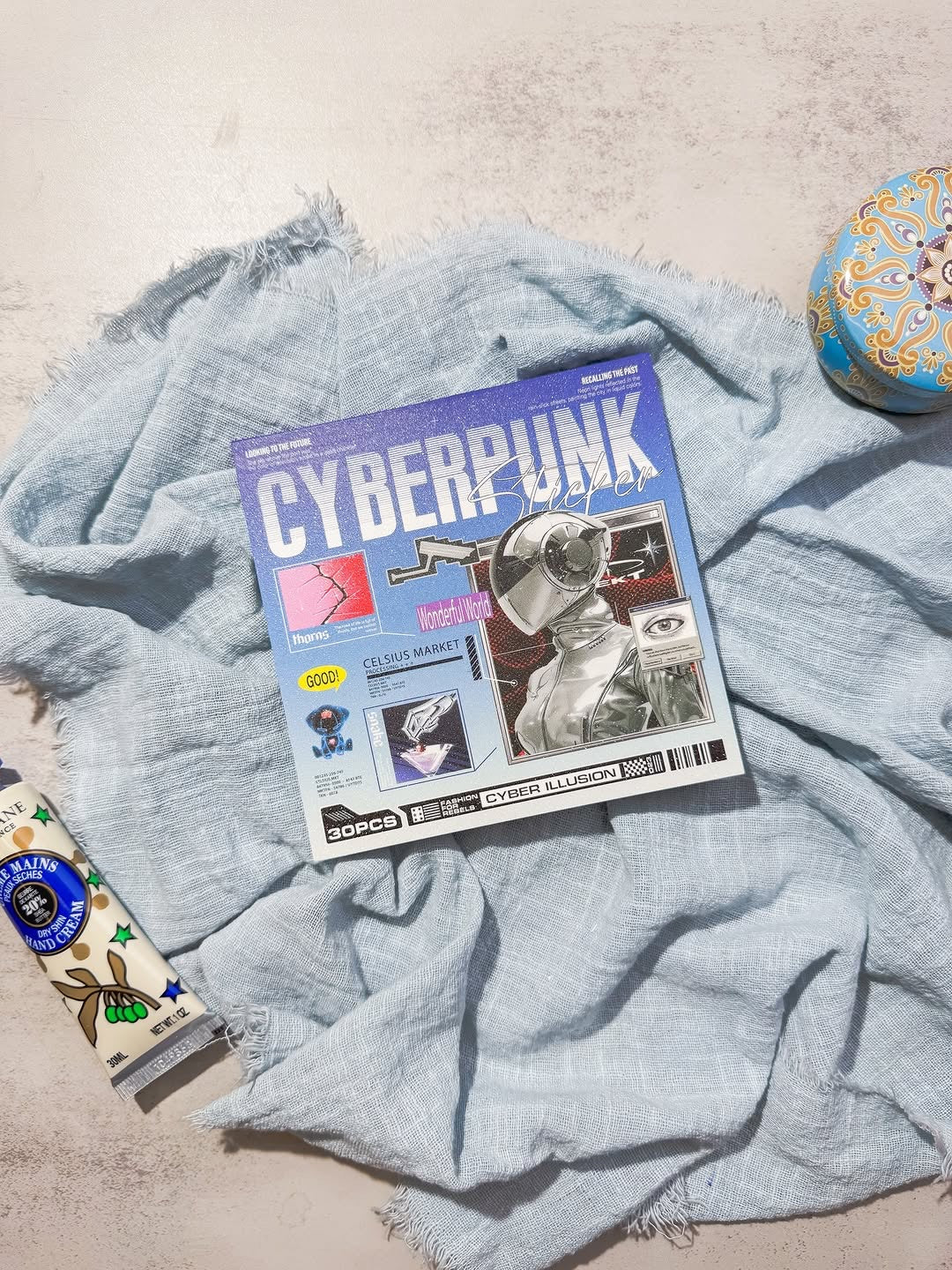 مجلة الملصقات الصغيرة نسخة cyberpunk