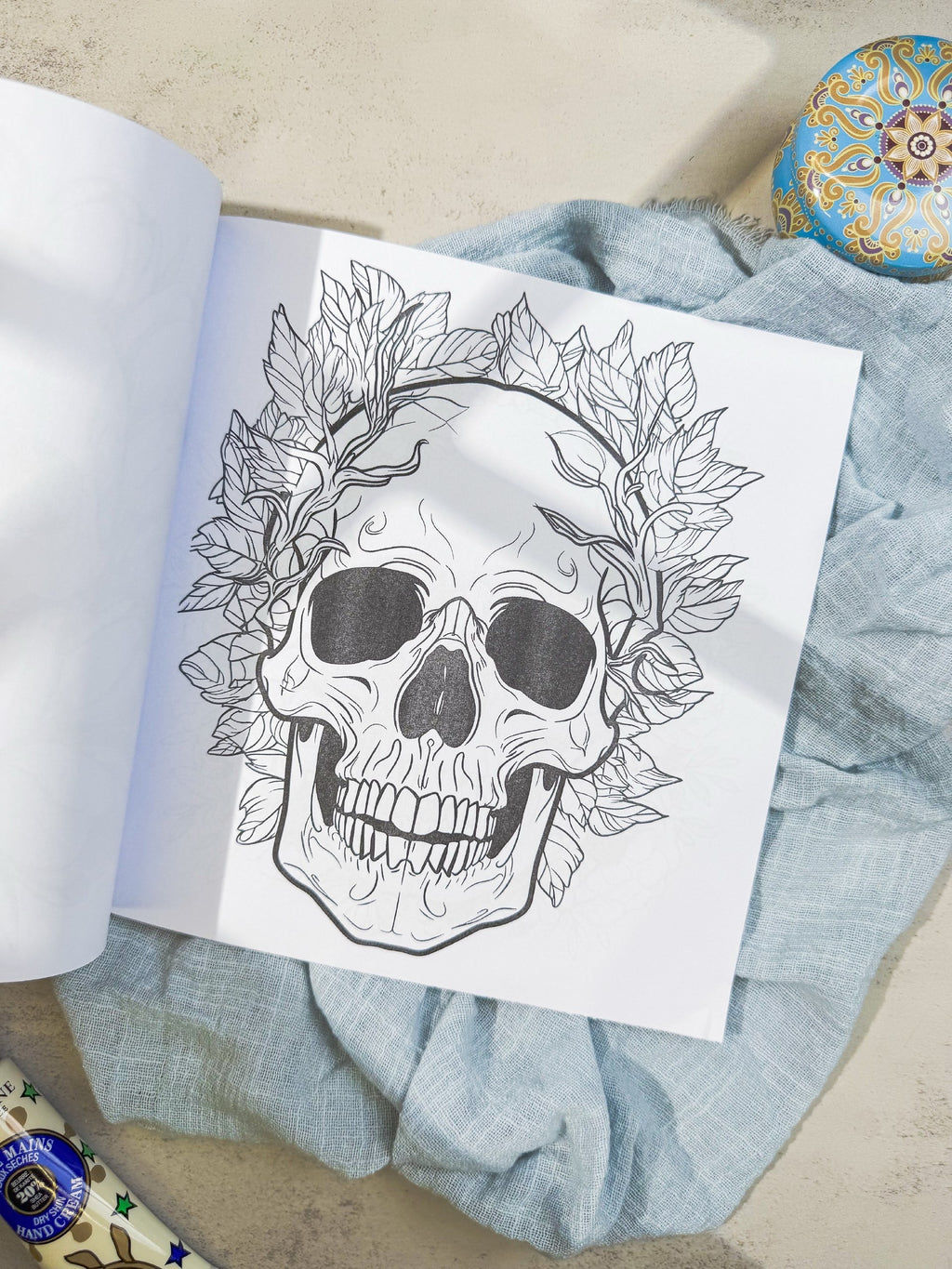 دفتر تلوين skull pattern
