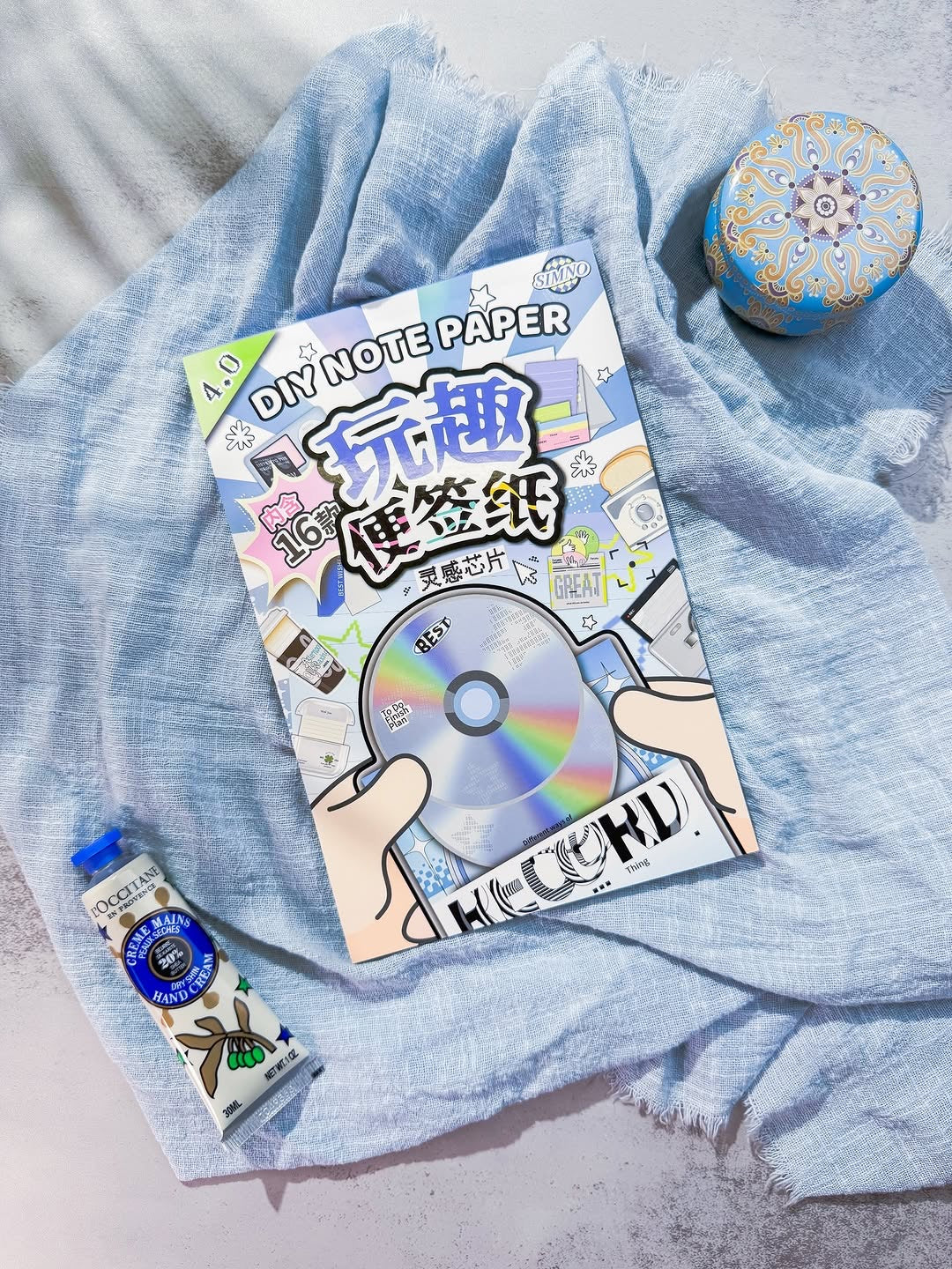 Diy note paper blue