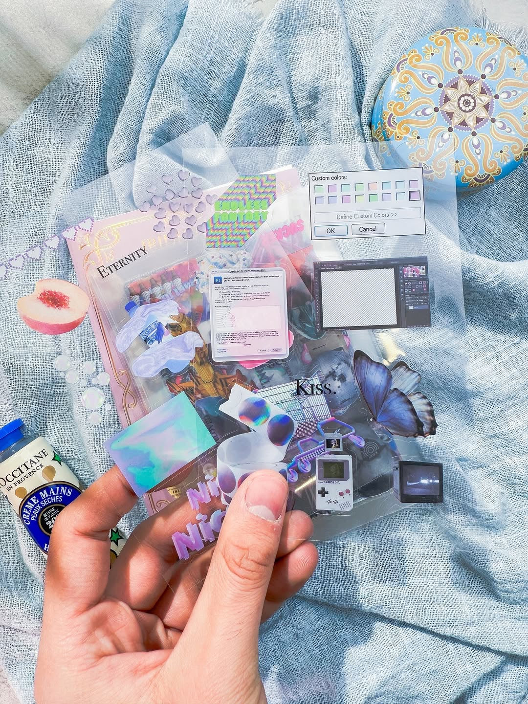 دفتر ملصقات Iridescent بنفسجي