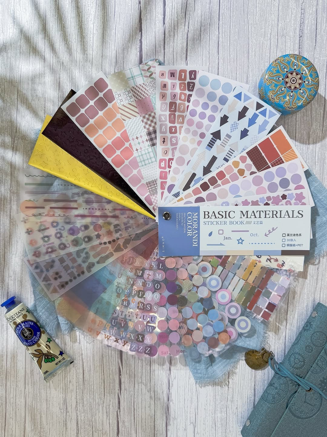 دفتر ملصقات basic material blue