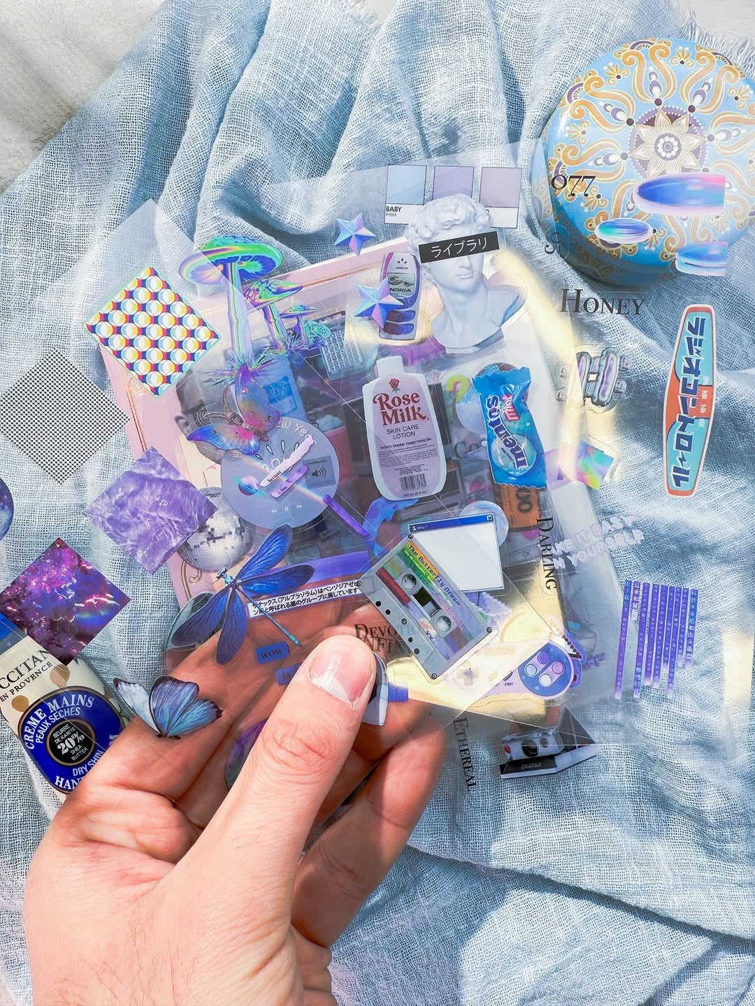 دفتر ملصقات Iridescent بنفسجي