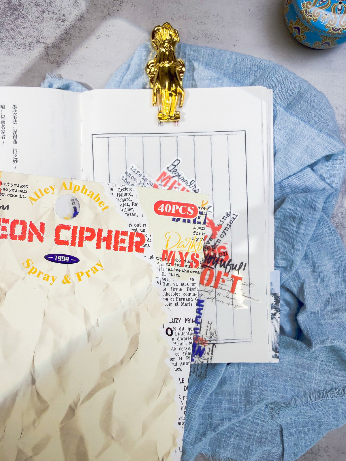 ملصقات صغيرة neon cipher