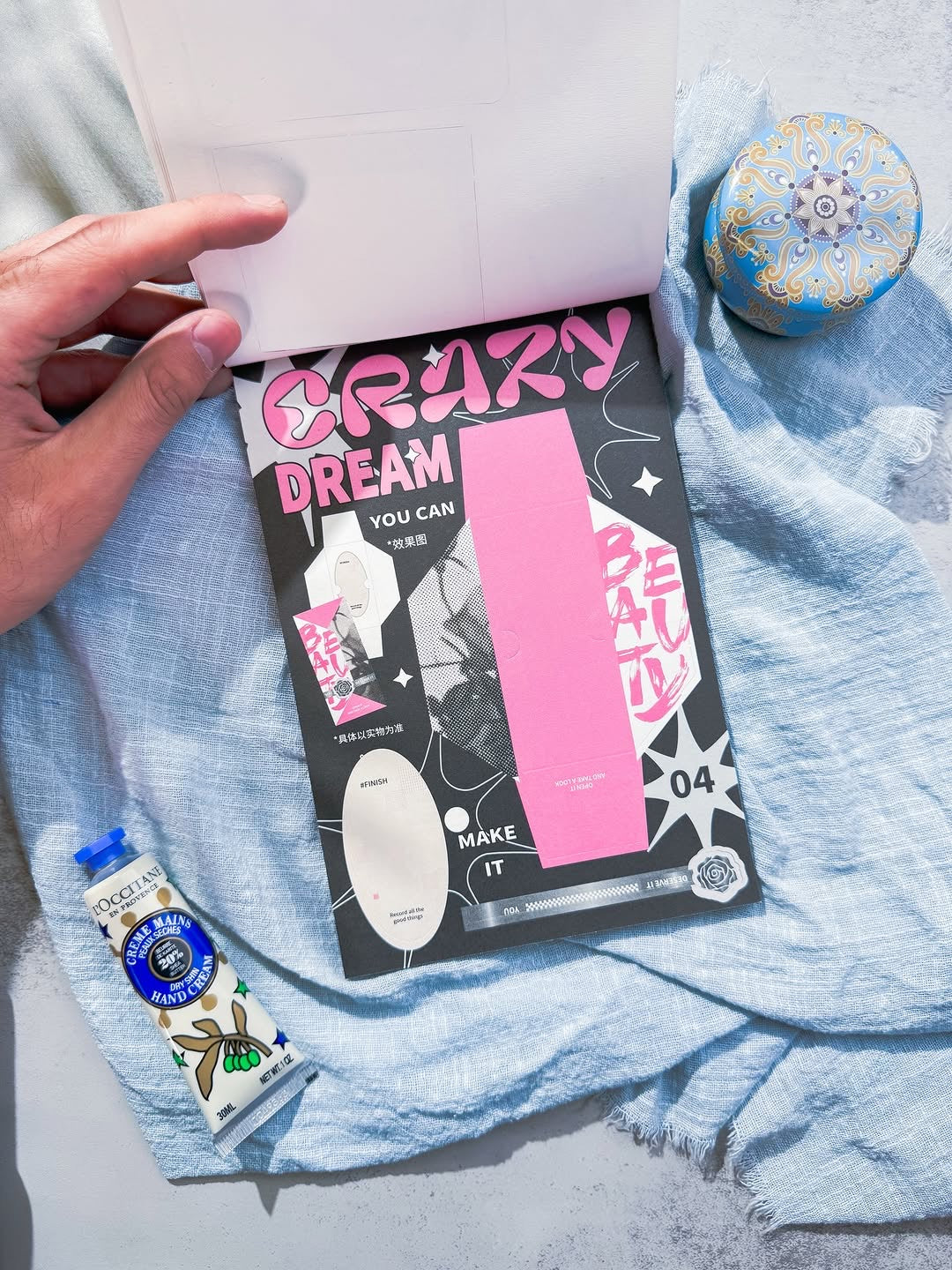 Diy note paper blue