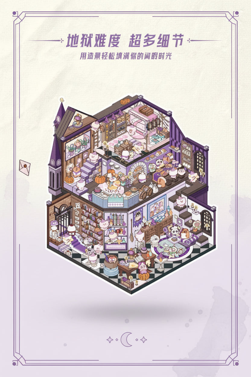 ملصقات التركيب الكبيرة نسخة magic academy