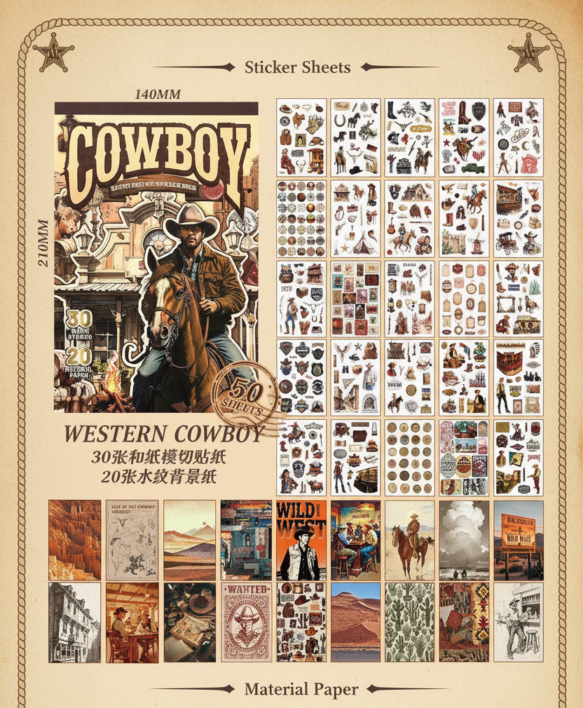 مجلة الملصقات الكبيرة cowboy