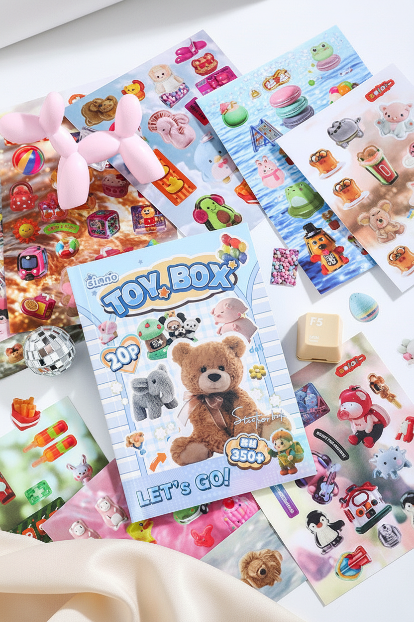 مجلة الملصقات الصغيرة toy box