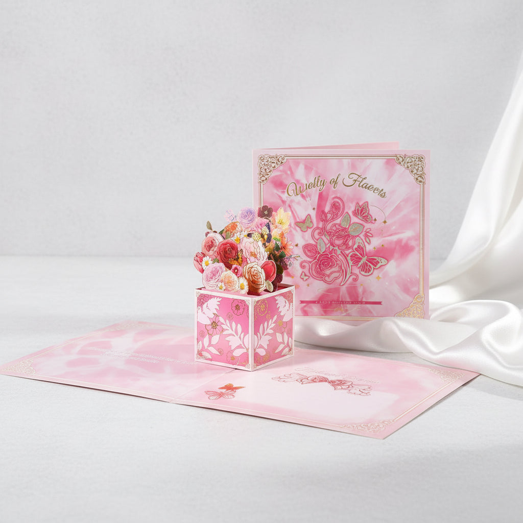 كارد معايدة 3D Flower waltz