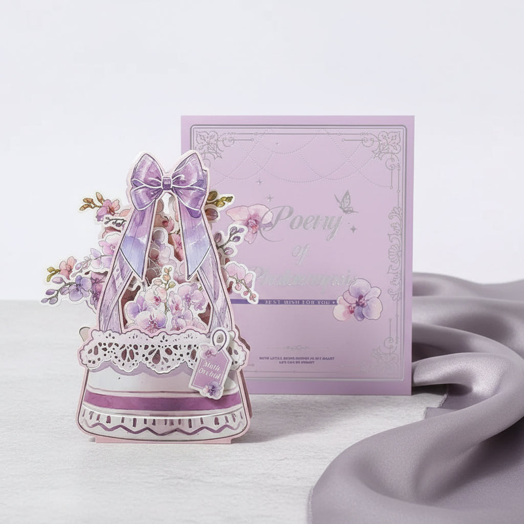 كارد معايدة 3D phalaenopsis