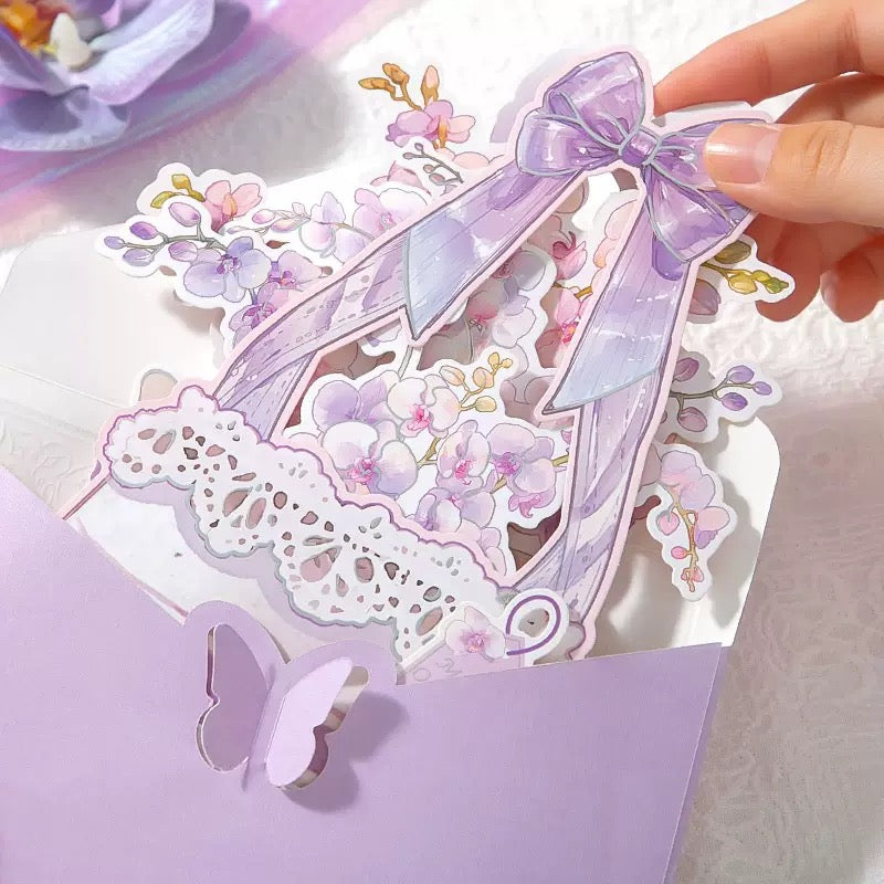 كارد معايدة 3D phalaenopsis