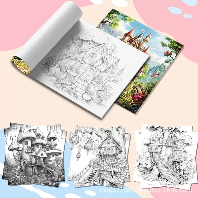 دفتر تلوين fairy castle