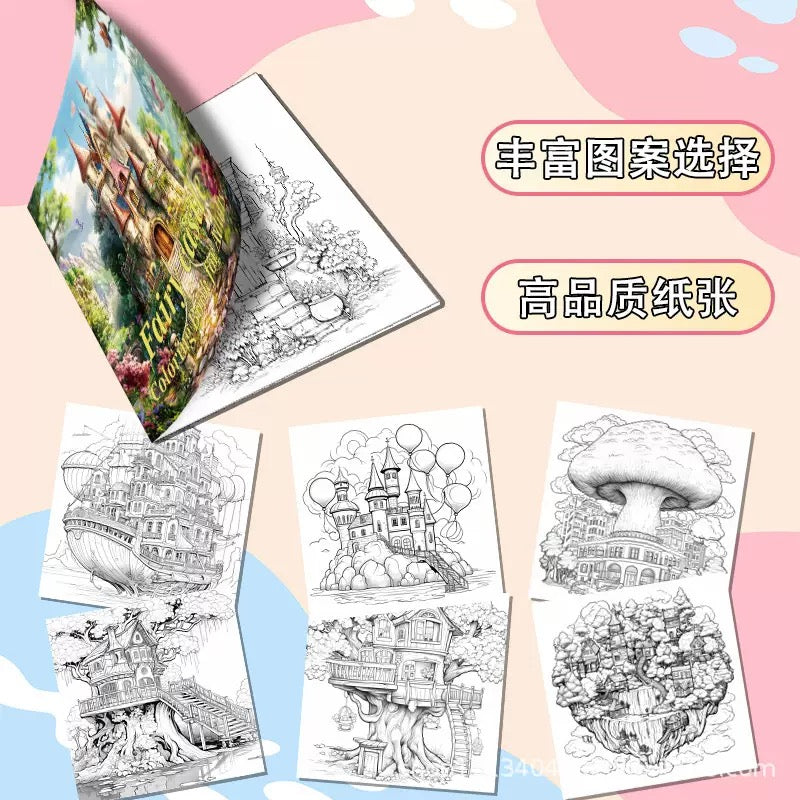 دفتر تلوين fairy castle