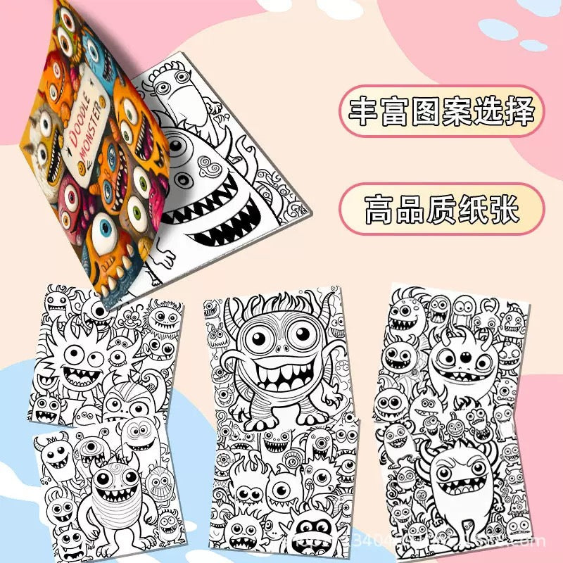 دفتر تلوين doodle monster