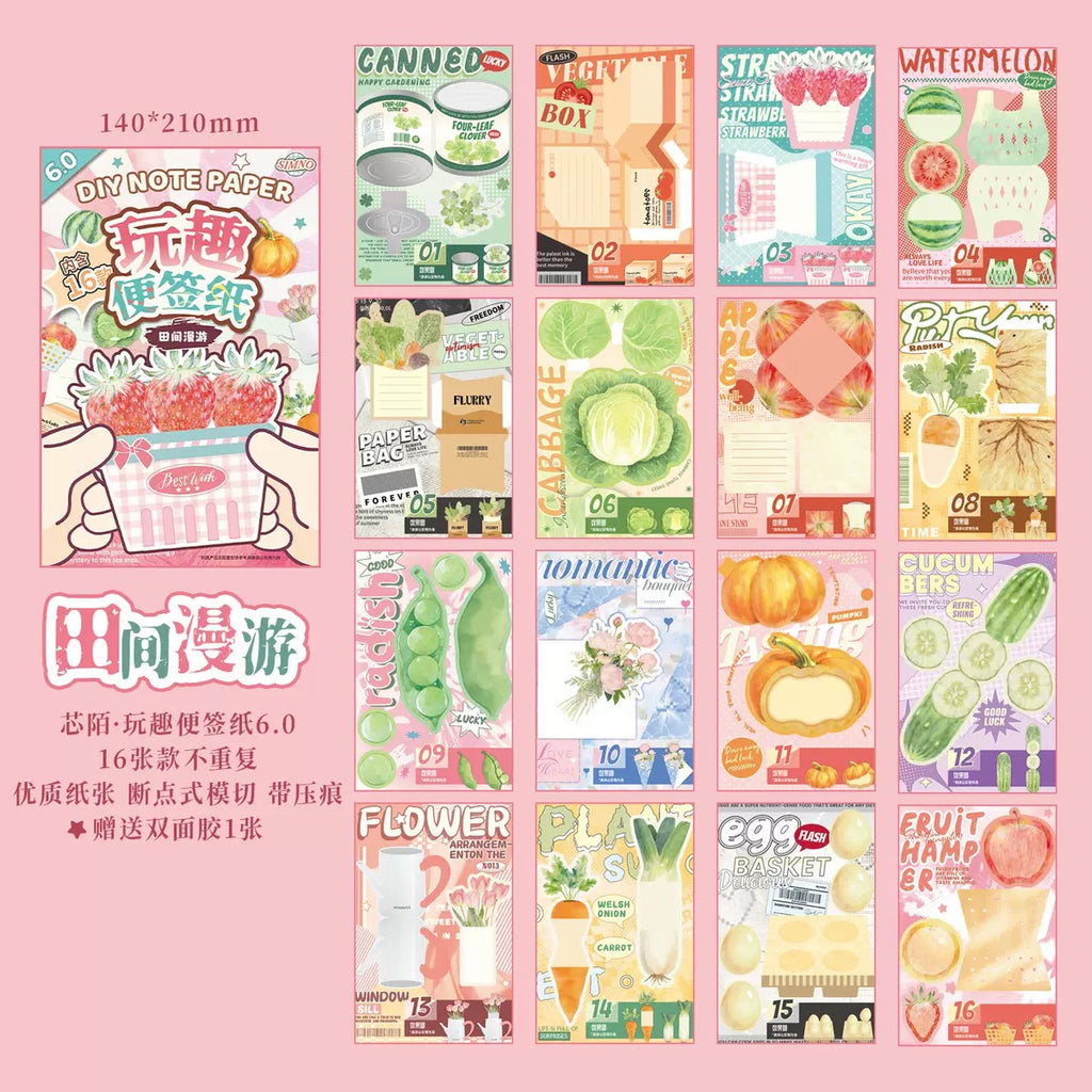 Diy note paper 6.0 pink