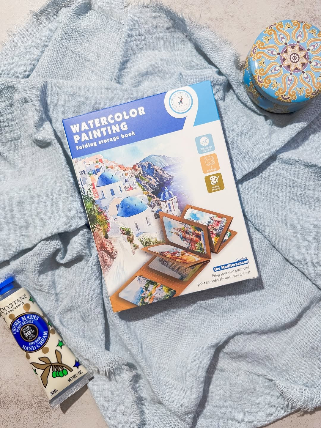Watercoloring painting the mediterranean