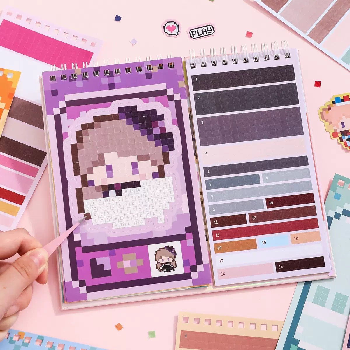 Pixel stickers game
