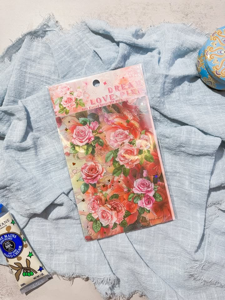 ملصقات ورود Dream love pink