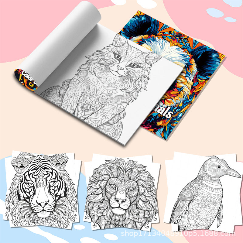 دفتر تلوين mandala animals
