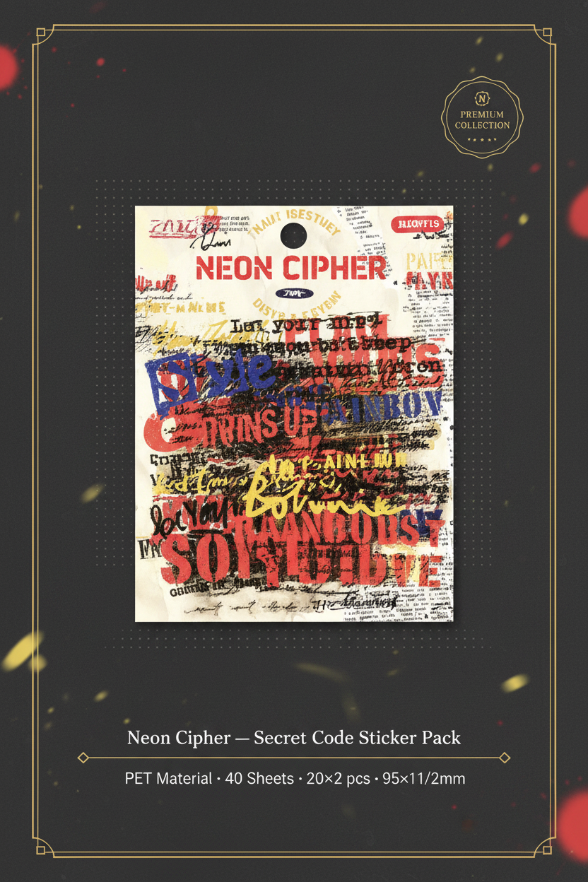 ملصقات صغيرة neon cipher