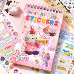 دفتر ملصقات cat pink