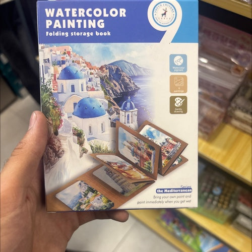 Watercoloring painting the mediterranean