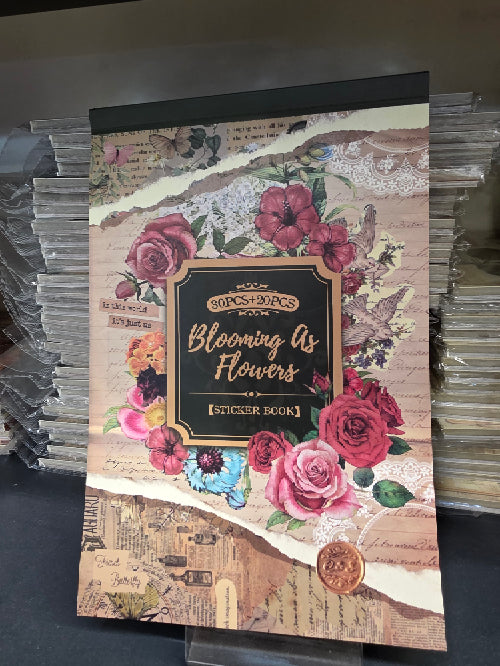 مجلة الملصقات الكبيرة blooming of flowers