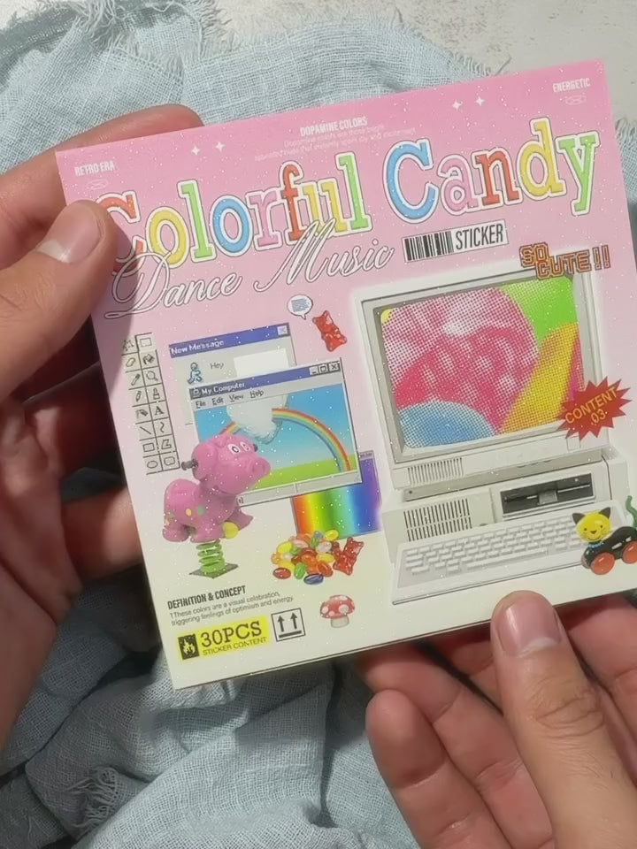 مجلة الملصقات الصغيرة نسخة colorful candy