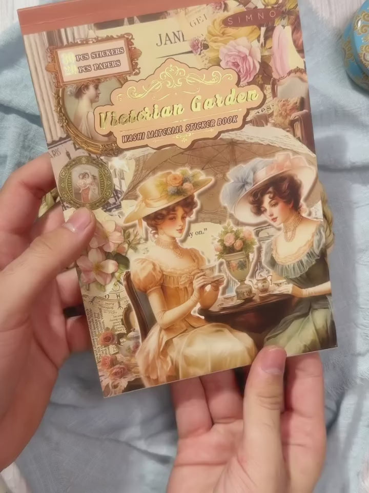 مجلة الملصقات الكبيرة الفكتورية victorian garden