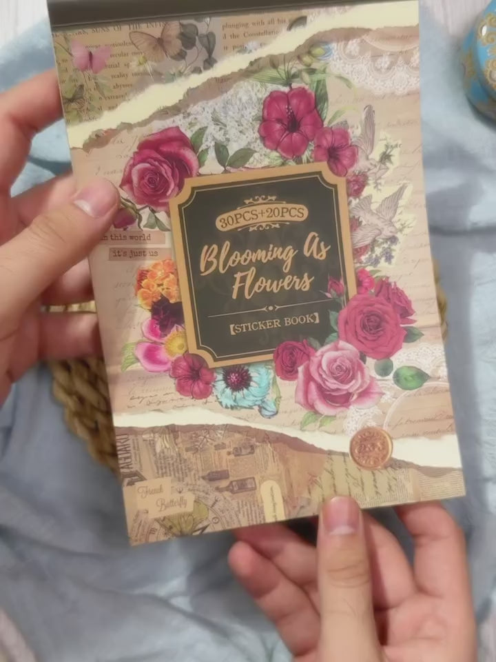 مجلة الملصقات الكبيرة blooming of flowers